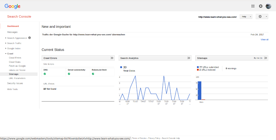 XML Sitemap Generator: Google Webmaster Tools - Sitemap 01