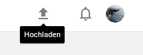 YouTube Hochladen Button